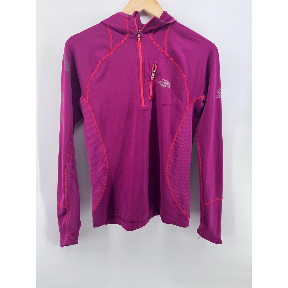 The North Face Flight Series Womens Magenta VaporWick 1/4 Zip Hoodie Medium